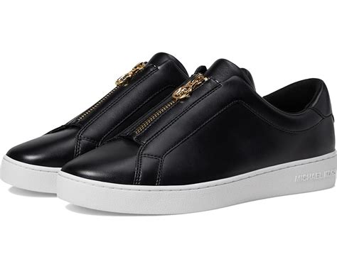 michael kors keaton zip slip on|Michael Kors leather slip ons.